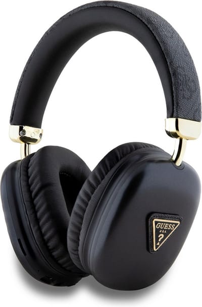 Guess PU Leather 4G Triangle Logo Headphone - Geschikt voor Bluetooth Smartphones - Zwart