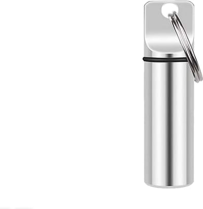 Set van 2 Pillendoosjes – Waterdichte Pillenhouder – Sleutelhanger Pillenhouder – Aluminium Zakpillenhouder – Draagbare Pillendoosjes – voor Buitenreizen