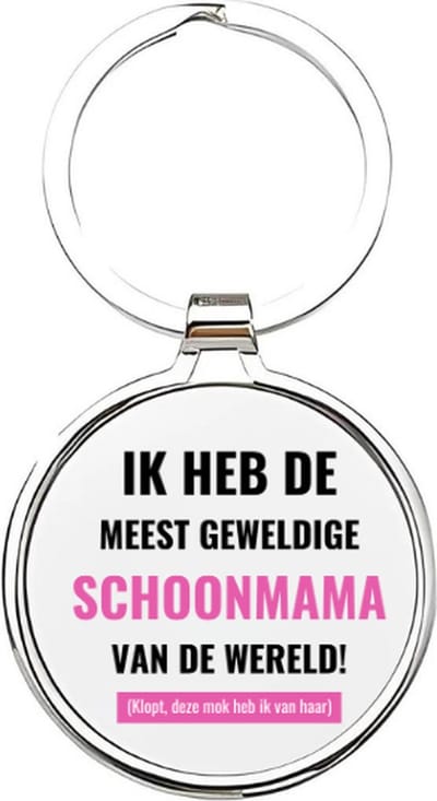 Akyol - ik heb de meest geweldige schoonmama van de wereld Sleutelhanger - Schoonmoeder - de liefste schoonmoeder - schoonmoeder sleutelhanger - mama sleutelhanger - sleutelhanger mam - familie sleutelhanger - moederdag cadeautje - 4 x 7,5 CM