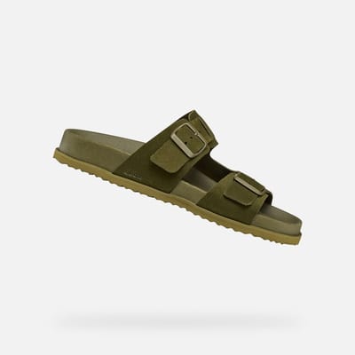 GEOX PARNAIBA HEREN Sandalen - MILITARY GREEN - Maat 39