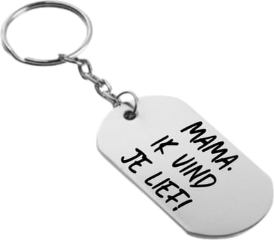 Akyol - mama ik vind je lief sleutelhanger - Mama - de liefste moeder - moederdag cadeautjes - moederdag - cadeau - verjaardagscadeau - verjaardag - kado - geschenk - gift - moeder artikelen - 54 x 29mm
