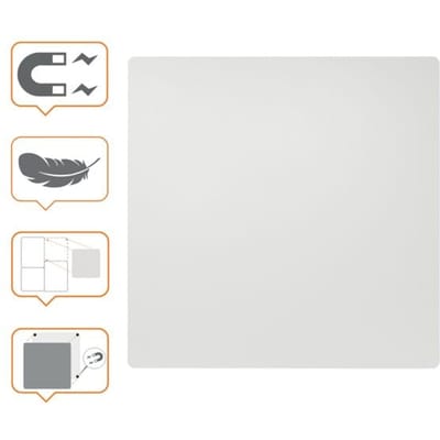 Modulair whiteboard met magnetische bevestiging gelakt 45 x 45 cm