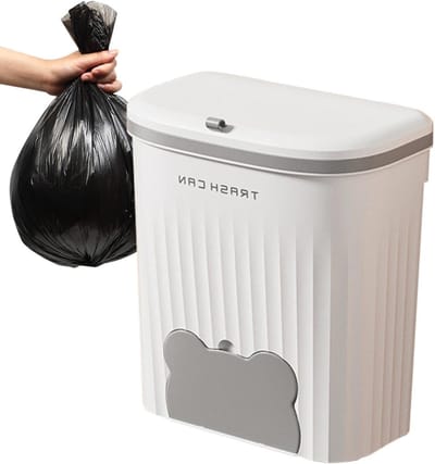 Onder gootsteen prullenbak, aanrecht compostbak voor keuken - Ophangbare keukenprullenbak,Desktop-prullenbak, kleine keukenafvalmand met deksel voor thuis, keuken, huis, tuinieren