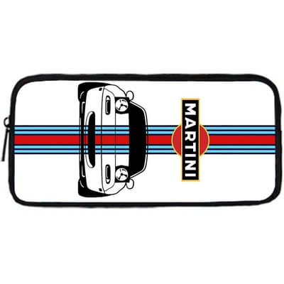 Racing M-MartiniS S-StripeS Kinder Schoolrugzak met Lunchtassen, Etui's, Schooltassen voor Jongens Meisjes Beste Cadeau