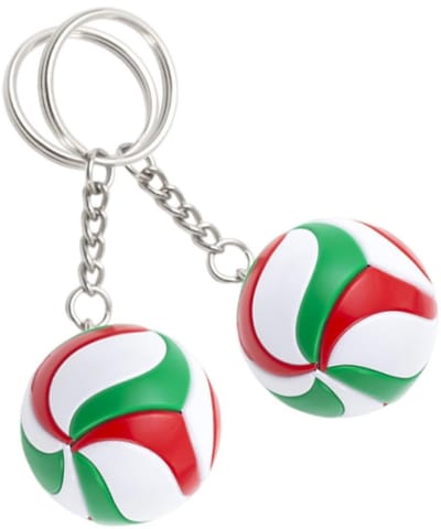 NTH products- Sleutelhanger Volleybal - 2 Stuks - Sport Sleutelhangers - Hangende Ornamenten - Cadeau voor Volwassenen - Duurzaam Materiaal