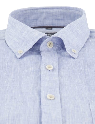 casual overhemd korte mouw Casa Moda Casual Fit lichtblauw