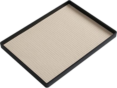 Antislip dienbladen - Voedselschotels - Feesten en dagelijks - Duurzaam kunststof - 25 x 35 cm - Beige