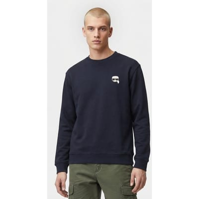 Karl Lagerfeld Midnight Blue Sweat Crewneck Maat: XXL | Sweaters Outlet | Heren | Blauw