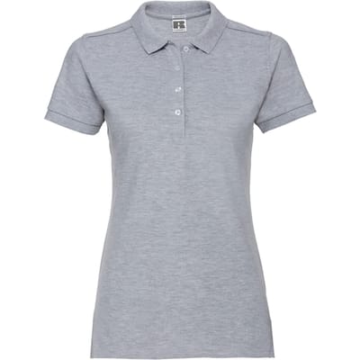 Russell Dames/Dames Stretch Fitted Poloshirt (Lichte Oxford Heide)