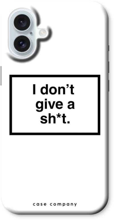 Case Company® - Hoesje geschikt voor iPhone 16 Plus hoesje - Don't give a shit - Tough Case - Maximale Bescherming alle Kanten en Schermrand