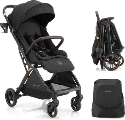 Lichtgewicht kinderwagen met automatische inklapfunctie en zonnescherm