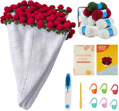 DIY Gehaakte Bloem Boeket Deken - Handgemaakte Rozen Plaid voor Valentijn en Cadeau