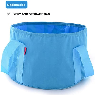 Bassin d'eau pliable Seau de trempage des pieds Sac de trempage des pieds Seau multifonctionnel Bain de pieds portable pliable, indispensable pour les voyages blue