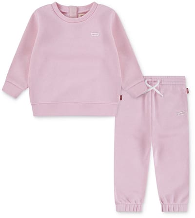 Levi´s ® Kids 6ep012 Set Met Lange Mouwen Roze 6 Months Meisje