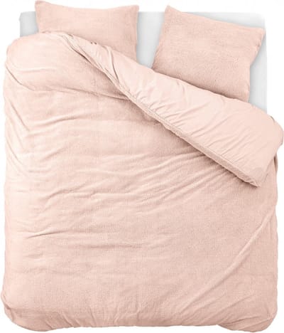 Droomtextiel Teddy Dekbedovertrek Roze - 140x200/220 cm - Luxe Teddystof - Heerlijk Zacht