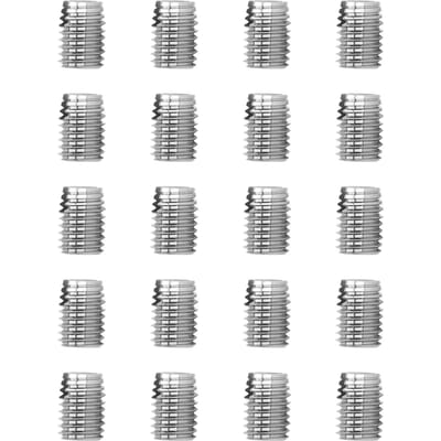 20 Stuks Schroefdraadinzetstukken M6x1.0 M10x1.5 L14mm 302 Roestvrij Staal Geleuf Zelfaftappend Schroefdraad