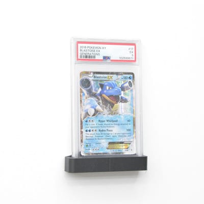 Muurbeugel / Muurhouder voor PSA & Becket Slabs | Monteren via Schroefgat of Dubbelzijdig Tape | TCG / Pokemon - Kleur Paars