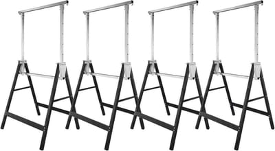 Set van 4 Inklapbare Werkbokken Hoogte Verstelbaar 80-130 cm