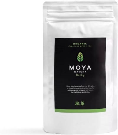 Moya Matcha Poeder - Daily Grade 100gr - Biologische Groene Thee - Hersluitbare Stazak = Brievenbuspakketje bij max 2 stuks