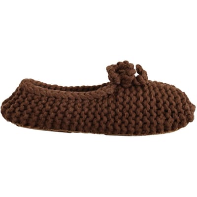 Dolce & Gabbana Bruine Slip-On Ballerina Flats Wol Gehaakte Schoenen