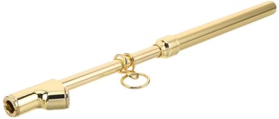 Bandenspanningsmeter Dubbele Kop - Luchtdrukmeter Auto - Veilig Rijden - Robuuste Metalen Constructie - 31 cm Lengte - Goud