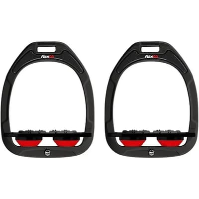Platte Ultra Grip Aluminium/Black/Red Stirrup Flex-On Green Composite