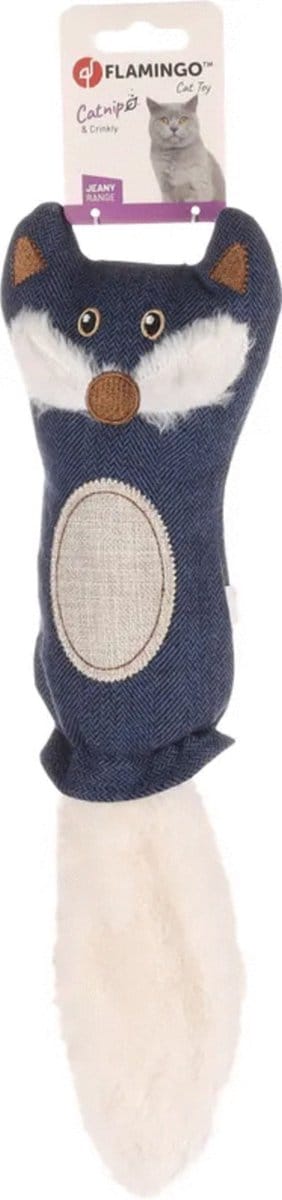 Flamingo Jeany Vos - Kattenspeelgoed - 36x10.5 cm Blauw