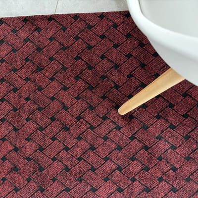JYG Vloerkleed UNION - Keukenmat - Keukenloper - Anti Slip - 66x350cm - BORDEAUX