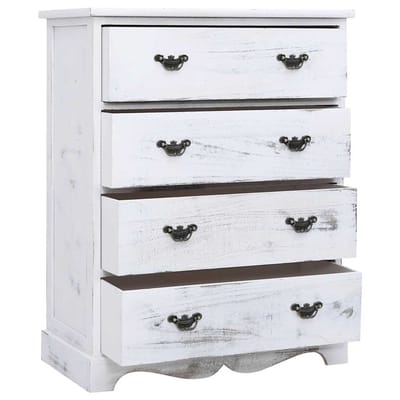 vidaXL - Ladekast - 60x30x75 - cm - hout - wit