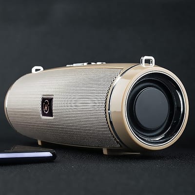 Draadloze Speaker - Bluetooth Audio - Muziek Luisteren - Verbeterde Bas - Compact Formaat - Goud