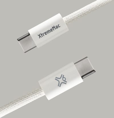XtremeMac X-Magnet - Magnetische USB-C Kabel - 60W - Nylon - Ultra-Bestendig - 2 meter - Zwart