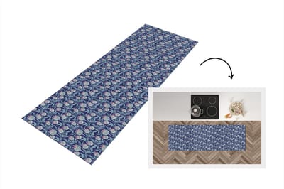 Keukenloper - Loper keuken - Bloemen - Patroon - Natuur - 150x50 cm - Keukenloper vinyl