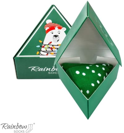 Rainbow Socks - Kerstsokken - Poolbeer - Unisex - Cadeauverpakking