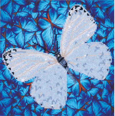 Flutterby White Diamond Dotz 30x30 cm