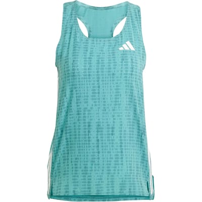 adidas Adizero Singlet Hardloopshirt Dames-Turkoois,Donkergroen