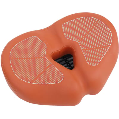 Fietszadelkussen Vergroot en Verdikt Waterdicht Opvouwbaar Comfortabel Breed Fietszadel voor Fietsen Bruin bruin