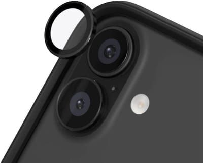 Rhinoshield, Lens Protector geschikt voor iPhone 16 / 16 Plus - Tempered Glass 9H, Zwart