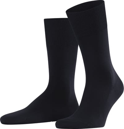 FALKE ClimaWool eenkleurig wol lyocell sokken heren blauw - maat 41-42