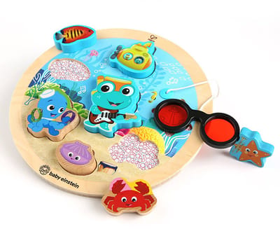 Hape Houten Vormenpuzzel Submarine Adventure Blauw 9-delig
