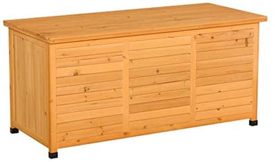 Waterbestendige tuinkast van vurenhout - Duurzame gereedschapsschuur met grote opbergruimte (127 x 56 x 60 cm)