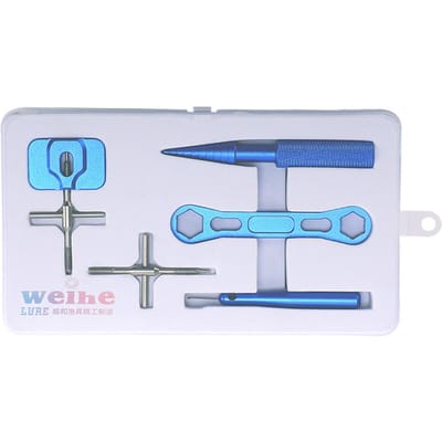 Kit d'entretien de moulinet de pêche, démontage de roulement à billes, bobine d'entretien, clé de démontage bleu