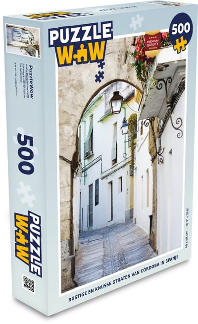 Puzzel Rustige en knusse straten van Córdoba in Spanje - Legpuzzel - Puzzel 500 stukjes