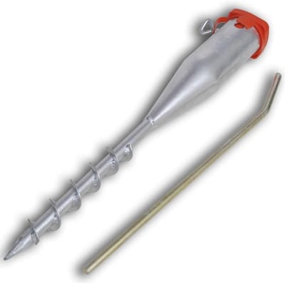 Parasol Bodemhuls - Grondanker Parasol - Stabiele Parasol - Verstelbare Hulzen - 5 Stuks - Zilverkleurig