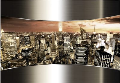 Fotobehangkoning - Behang - Vliesbehang - Fotobehang - Panorama of New York City - 400 x 280 cm