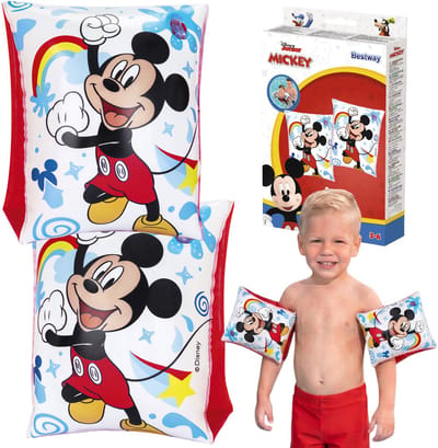 DISNEY Mickey Mouse Opblaasbare zwemarmbanden, zwemvleugeltjes voor kinderen 23x15cm