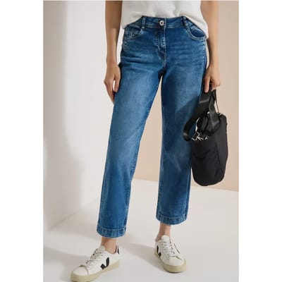 Wide Leg Jeans met galonstrepen