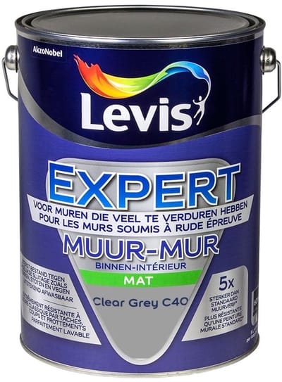 Levis - Expert Muur Binnen Mix - Clear Grey C40 - Mengverf - 5 L
