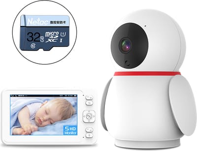 Babyfoon met Camera - Baby Monitor met Geluidsdetectie - Babyfoon met Camera en App - Wit