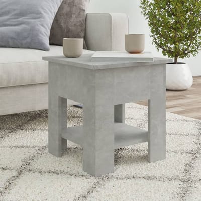 vidaXL - Salontafel - 40x40x42 - cm - bewerkt - hout - betongrijs