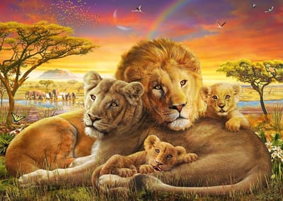 Familie Legpuzzel - Levensechte Puzzel - Ontspannend Tijdverdrijf - Premium Kwaliteit Karton - 69 x 49 cm - Meerkleurig